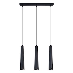Lampa wisząca potrójna Prysm listwa 3xG9 czarna