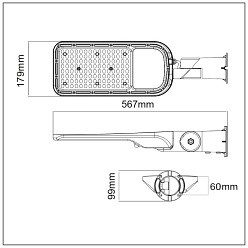 Lampa Uliczna LED V-TAC Samsung z adapterem 100W VT-139ST 11000lm 4000K