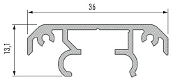 Profil montażowy Lumines Talia M1 srebrny - 1m