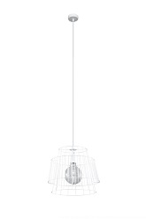 Lampa wisząca druciana GATE 1xE27 Loft biała