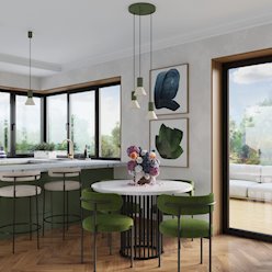Lampa wisząca loftowa Estria 1xE14 beżowa/zielona oliwka
