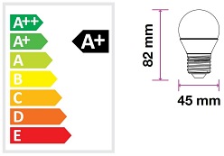 Żarówka LED kulka E27 5,5W barwa ciepła