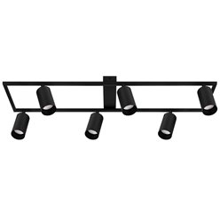Żyrandol nowoczesny z reflektorami 6xGU10 Bueana czarny