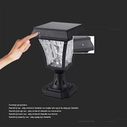 Lampa Ogrodowa Solarna Retro V-TAC 2W LED IP44 25cm CCT