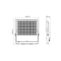 Naświetlacz LED 400W 56000lm 120st. Flux 4000K