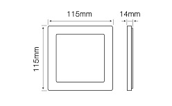 kwadratowy panel LED 6W easyfix dzienny