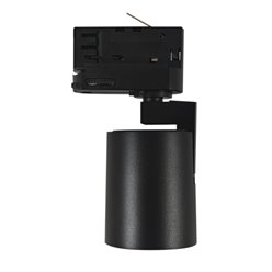 Czarny system szynowy 2m z 4 regulowanymi reflektorami GU10