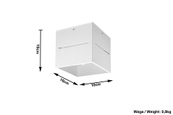 Halogen natynkowy kwadratowy LOBO 1xG9 Biały