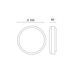 Plafon LED ZOE 24W PREMIUM Czarny - Neutralna