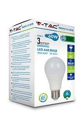 Żarówka LED V-TAC 9W E27 A60 3xKlik Ściemnialna VT-2011 4000K 806lm