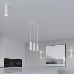 Lampa wisząca podwójna Lagos 2xGU10 okrągła biała