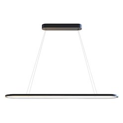 Nowoczesna lampa wisząca LED Oval 30W 20x120cm 2CCT czarna