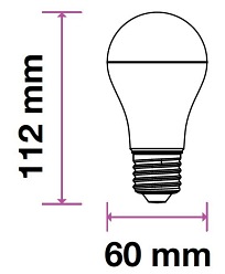 żarówka LED E27 9W marki V-TAC czerwone światło