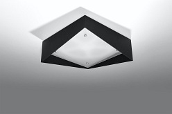 Plafon LED AVIOR 22W 2000lm 30x30 czarny - 3000K