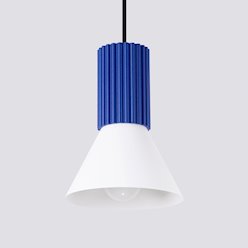 Lampa wisząca loftowa Estria 1xE14 biało-ultramarynowa