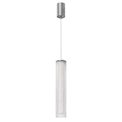 Lampa wisząca LED akrylowa tuba 10W 3CCT 30cm chrom