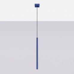 Lampa wisząca pojedyncza tuba Pastelo 1xG9 ultramarynowa