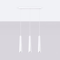 Lampa wisząca potrójna Prysm listwa 3xG9 biała