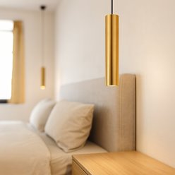 Lampa wisząca złoty cylinder Genesis 1xGU10