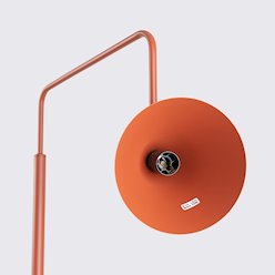 Lampa podłogowa ze stożkowym kloszem Nox 1xE14 ochra czerwona