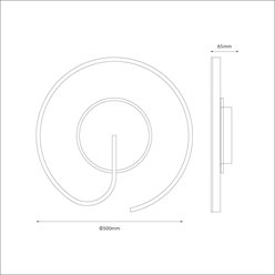 Lampa sufitowa nowoczesna LED Spiral 22W złota