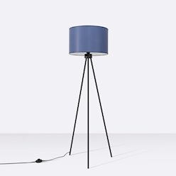 Lampa podłogowa z abażurem Nevia 1xE27 granatowa