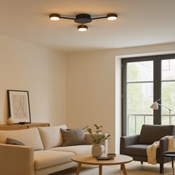 Lampa sufitowa trójramienna Moren 3xGX53 65cm czarna