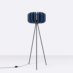 Lampa podłogowa filcowa Mula 45cm 1xE27 granatowa