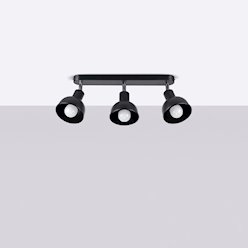 Lampa sufitowa z reflektorami Elba 3xE27 czarna