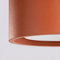 Lampa sufitowa podwójna tuba Modo 2xGx53 ochra czerwona