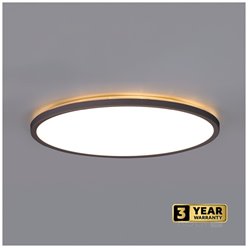 Plafon LED IP54 czarny okrągły Slim 12W CCT z czujnikiem