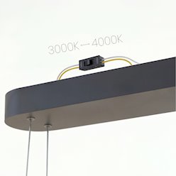 Nowoczesna lampa wisząca LED Oval 30W 20x120cm 2CCT czarna