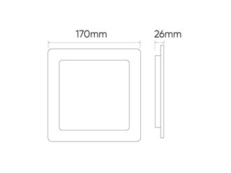 Panel LED Downlight MOLLY 18W 1750lm 3000K kwadrat