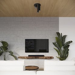 Lampa sufitowa tuby Lagos 3xGU10 okrągła czarna