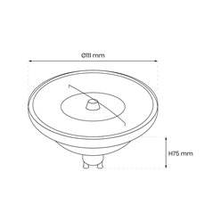 Żarówka LED AR111 GU10 10,5W 4000K Biała Ściemnialna