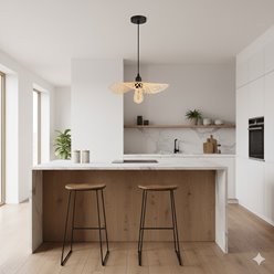 Lampa wisząca 1xE27 Boho z odkrytą żarówką 45cm