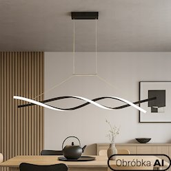 Lampa wisząca LED czarna Kaira 33W 100cm 4000K