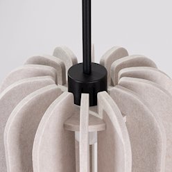 Lampa wisząca filcowa Mula 27cm 1xE27 beżowa