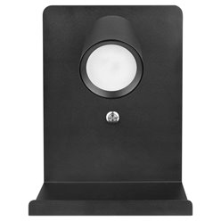 Reflektor ścienny GU10 z półką i gniazdem USB - czarny