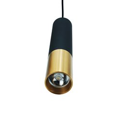 Lampa szynowa zwis 1-fazowa tuba 29cm czarno-złota