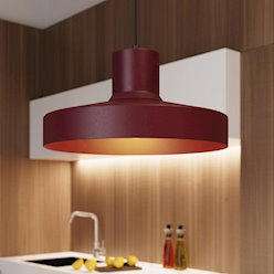 Lampa wisząca klasyczna Bilo 1xE27 burgundowa