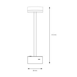 Lampka nocna LED z akumulatorem Sam 5W czarno-złota