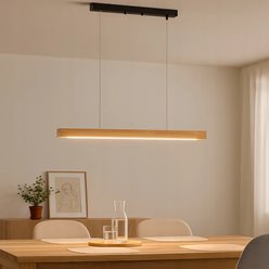 Lampa liniowa wisząca Fresto 24W drewniana 90cm 4000K