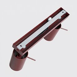 Kinkiet listwa z reflektorami Ring 2xGU10 burgundowy