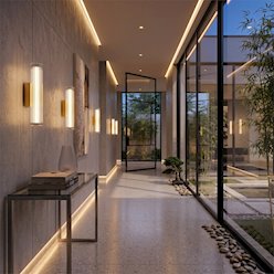 Kinkiet ścienny pionowy LED 6W 3CCT 30cm akryl złoty