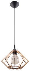 Lampa wisząca w stylu Boho POMPELMO 1xE27 Drewno