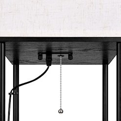 Lampa stojąca Square 1xE27 160cm czarna