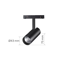 Reflektor magnetyczny Genesis czarny 7W 3CCT