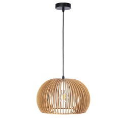 Lampa drewniana wisząca Attico 1xE27 33cm