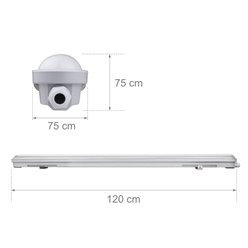 Lampa hermetyczna LED Genesis 37W 5370lm 120cm